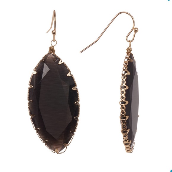 Jewelry - Wire Wrapped Black Stone Earrings